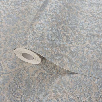 Шпалери вінілові 0.53 &times; 10.05 м Marburg 80523, бежеві з блакитним для спальні, вітальні, кабінету 2785922225 фото