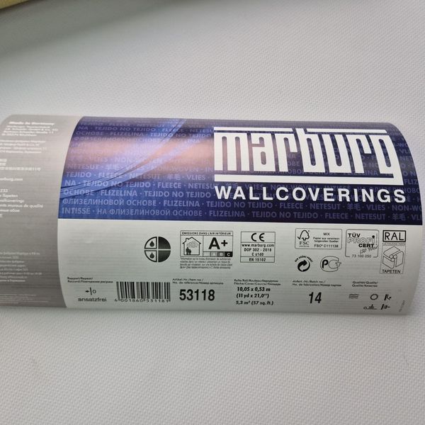 Виниловые обои 10&times; 0.5м Marburg La Veneziana 2 53118,песочные с фактурой штукатурки для спальни,гостиной,холла 2709343894 фото