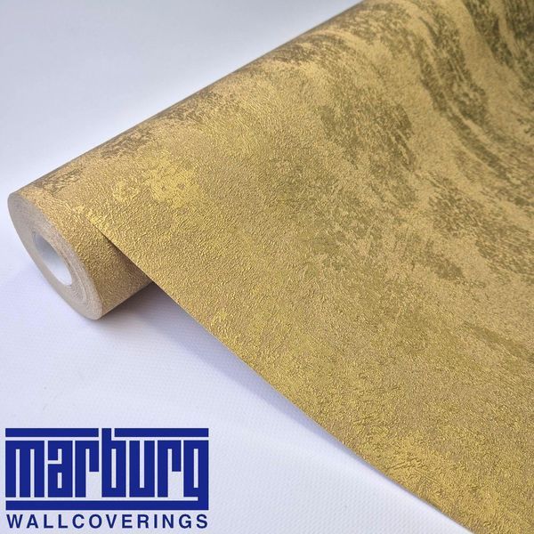 Шпалери вінілові 10.05 &times; 1.06 м 1034230, Marburg золотисті, безшовні, для акцентної стіни, спальні, холу 2655374102 фото