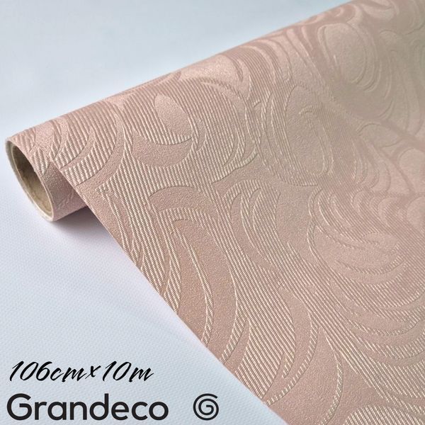 Обои виниловые 10.05 &times; 1.06 м Grandeco US2005, персиковые для спальни, кухни, гостиной, прихожей, детской комн 2292645786 фото