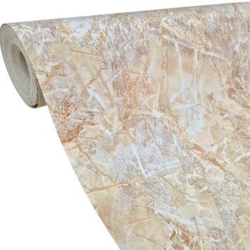 Виниловые обои 0,53 &times; 10,05 м Славянские Обои 5637-01, бежевые для кухни, коридора, гостиной, спальни 2473592674 фото