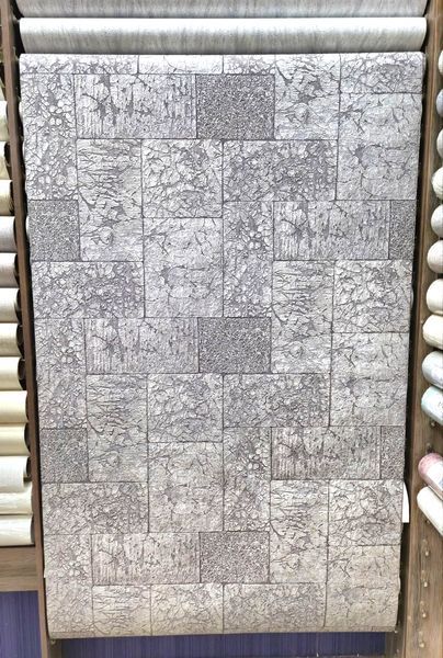 Шпалери вінілові 10.05 &times; 1.06 м Слов'янські шпалери 1570-03 сірі під камінь для вітальні, спальні, коридору, кабінету 2540736239 фото