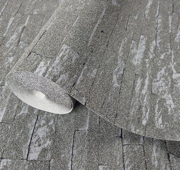 Обои виниловые на флизелине 0.53 &times; 10.05 м Marburg 58416, серые для спальни, гостиной, коридора 2785922164 фото